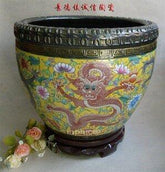 INPHIC-景德鎮復古陶瓷工藝品 粉彩藝術瓷器大龍缸 畫缸 魚缸 陳設收藏